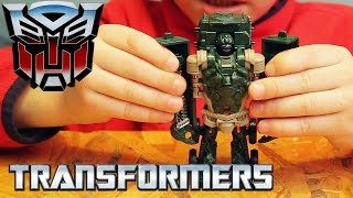 Игрушки Трансформеры. Автобот Хаунд - одним движением. Transformers Age of Extinction Autobot Hound(Трансформеры игрушки. Видео обзор на русском, трансформера фирмы Хасбро - автобот Хонд (Хаунд). Эпоха истреб..., 2015-03-07T23:01:34.000Z)