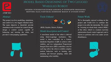 eYSIP Internship Project - Model-based designing of a two-legged-wheeled robot with ROS and Gazebo