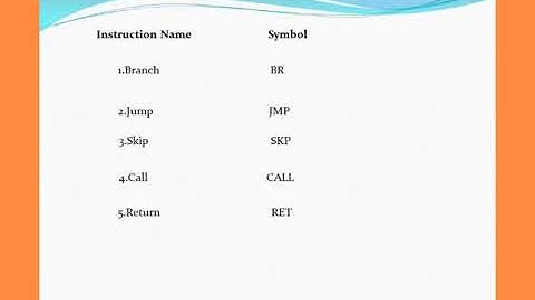 Program Control Instructions