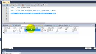 SQL Complete Tutorial - Example to find NULL and NOT NULL values - Chapter 19