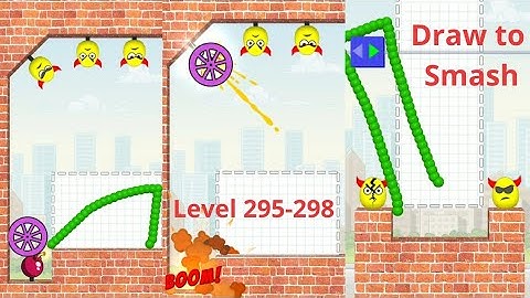 Draw to Smash gameplay walkthrough. Level 295 - 298. #drawtosmash