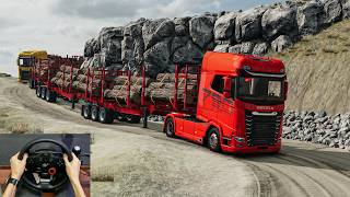 BeamNG Drive Multiplayer | Logging Truck Delivery in Italy