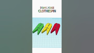 [1DAY_1CAD] CLOTHESPIN #shorts #tinkercad #project