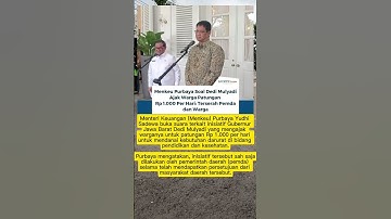 Menkeu Purbaya angkat bicara soal dedi mulyadi ajak warga patungan 1000