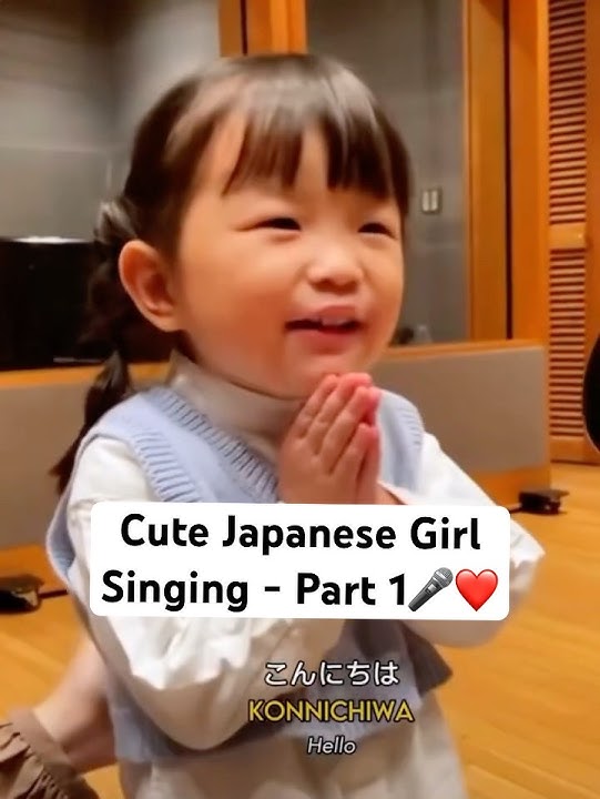 Little Japanese Girl Singing Viral Video #konnichiwa #sayonaraboy #viral video