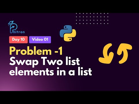 10.1 : Problem -1 Swap Two list elements in a list