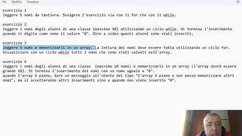 C# - lezione 20 bis: 4 esercizi su cicli for e while e array