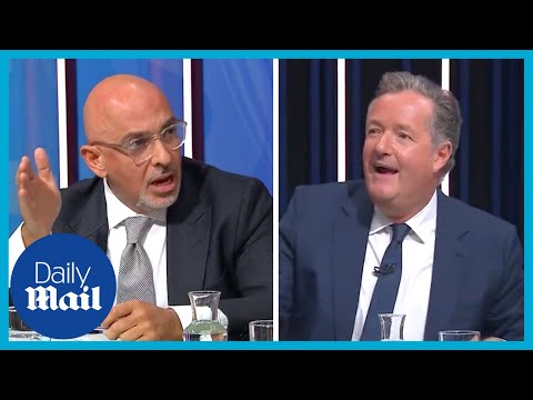 'of course i'm sorry! ': piers morgan clashes with nadhim zahawi over mini budget