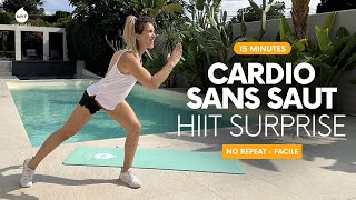  HIIT cardio surprise SANS SAUT - No Repeat facile 15 min   - Jessica Mellet - Move Your FIt