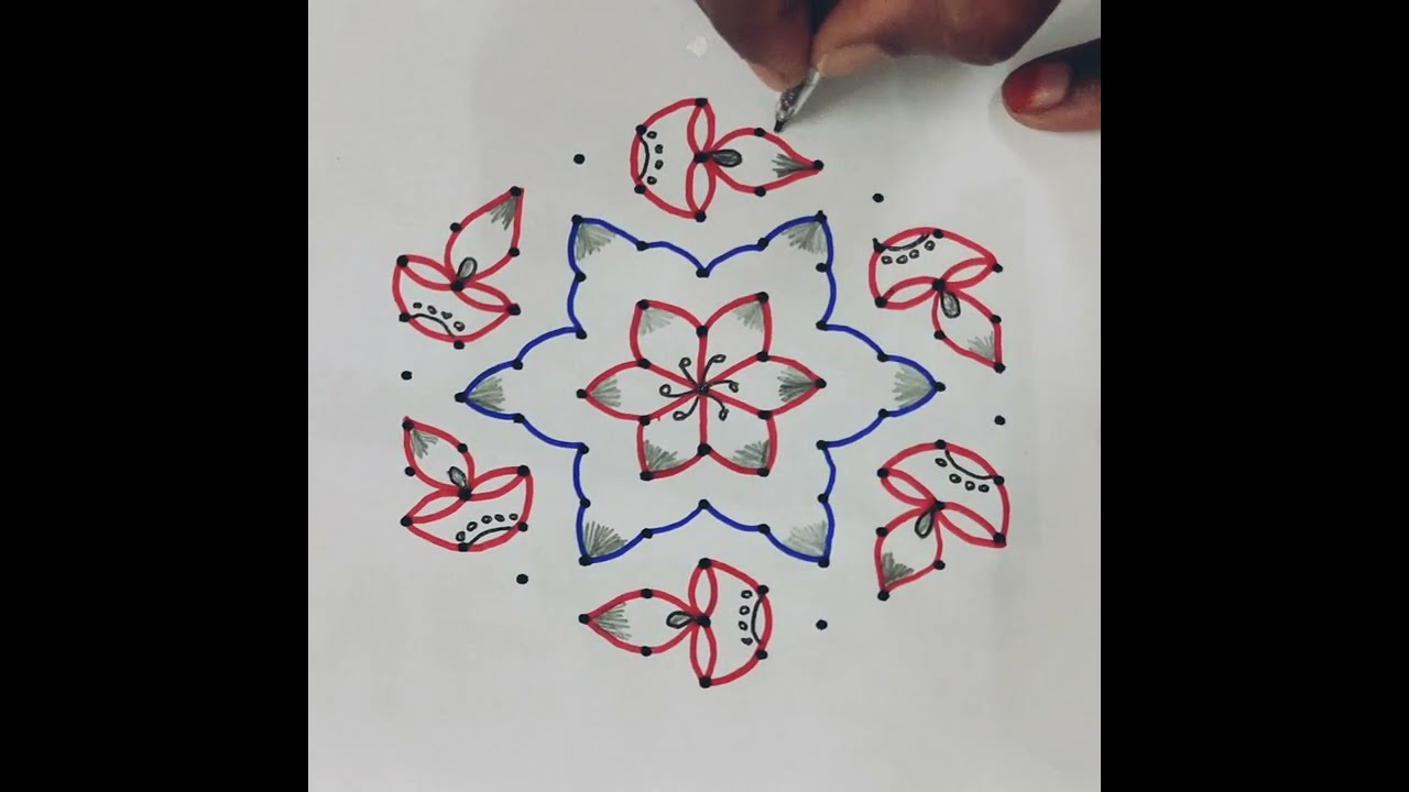 கார்த்திகை மாத சிறப்பு 🪔கோலங்கள் 🪔 11*6 dots simple rangoli designs #rangoli #muggulu #kolangal