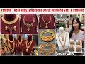 Tanishq 22KT Gold Real Ruby, Emerald & Uncut Diamond Sets & Bangles @10Gm😍Lightweight Gold Necklace