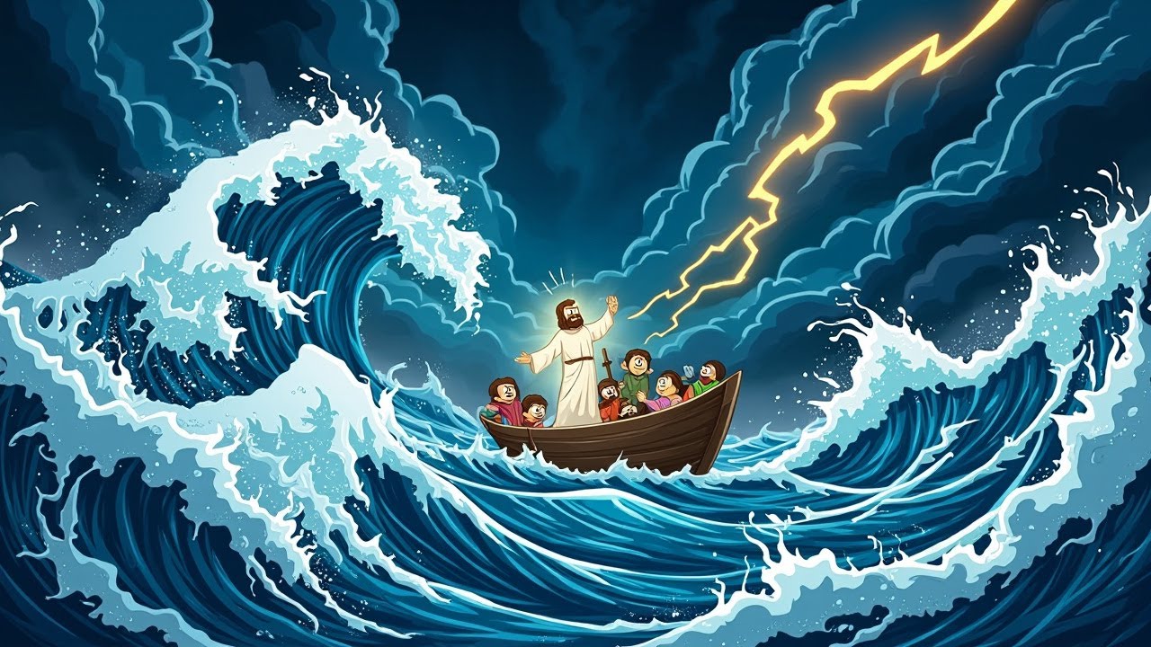 🌊 Jesus Calms the Storm – A Story of Trusting Jesus | Bible Story for ...
