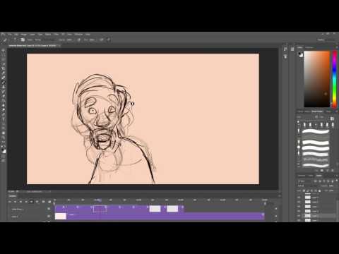 Hand Drawn Animation in Photoshop Sped Up- Rough Squash and Stretch Test