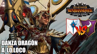 UNA DANZA DRAGÓN LOCA TOTAL WAR WARHAMMER 3 564 BATALLA ALTOS ELFOS VS ELFOS OSCUROS