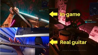 A Like Supreme: In-game vs. Real guitar playing [Tabs added] (Cyberpunk 2077 Samurai cover)