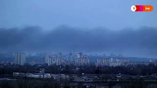Smoke rises over Kyiv amid Russian strikes