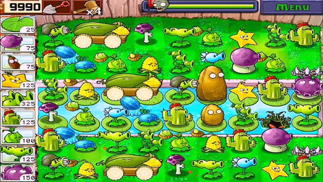 Plants Vs Zombies | Survival Pool | All Plants Vs All Zombies Gameplay ...