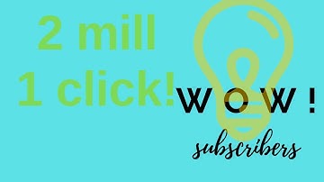 2 MILLION SUBSCRIBERS EASY! WOW!