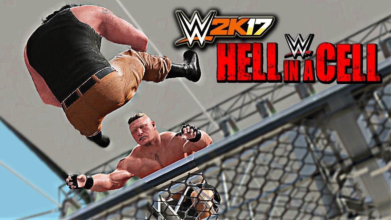 Wwe 2k17 Brock Lesnar Vs Braun Strowman Hell In A Cell Match W