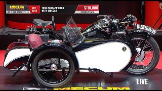 SOLD for $170,000...1938 Zundapp K800 with Sidecar // Mecum Las Vegas Motorcycles 2023
