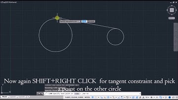 a simple technique to draw common tangent to two circles in AutoCAD_#1