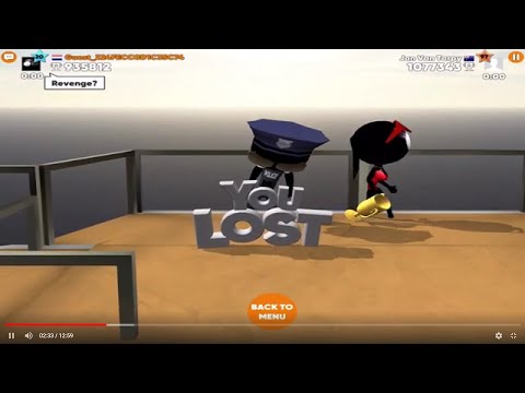 Battling Jan van Torpy on the ramp! (Stickman Skate Battle)