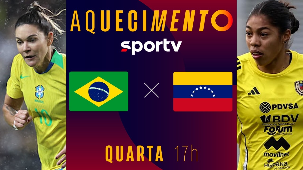 BRASIL X VENEZUELA | AQUECIMENTO AO VIVO | AMISTOSO INTERNACIONAL FEMININO | #live | sportv