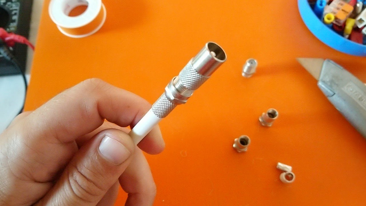 TV Connector Installation and Coaxial Cable Joint With RG6 F Plug (DIY