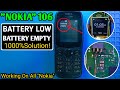 Nokia 106 Ta-1114 "Battery Empty" "Battery Low" 100% Fixed! All Nokia Battery low Game Over
