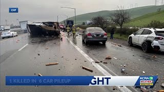 1 killed in 6-vehicle crash on I-5 in Stanislaus County, CHP says