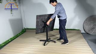 HD-J152 Foldable Aluminum Table Base | Folding & Storage Demo