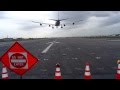 A340 landing 100 ft overhead!