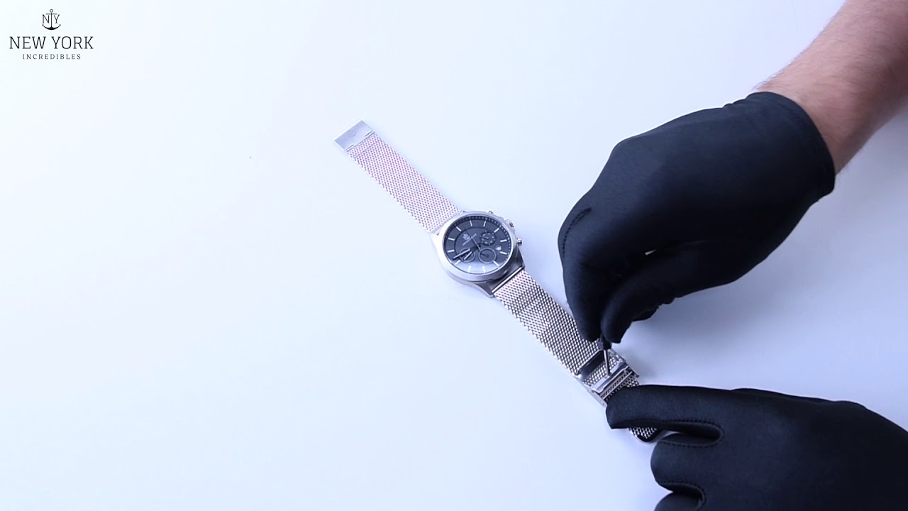 How to adjust: Mesh watch strap by NYI Watches - YouTube