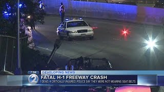 1 dead, 4 critically injured in H-1 crash