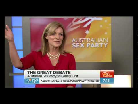 Fiona Patten (Aust Sex Party) debates with Wendy Francis (Family First) on the Seven Network's Sunrise programme 2 August 2010.