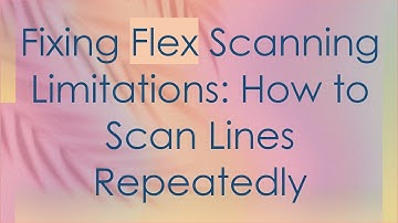 Fixing Flex Scanning Limitations: How to Scan Lines Repeatedly