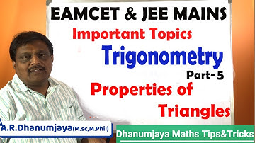 Trigonometry 5 tips for JEE MAINS & EAMCET by A.R.Dhanumjaya