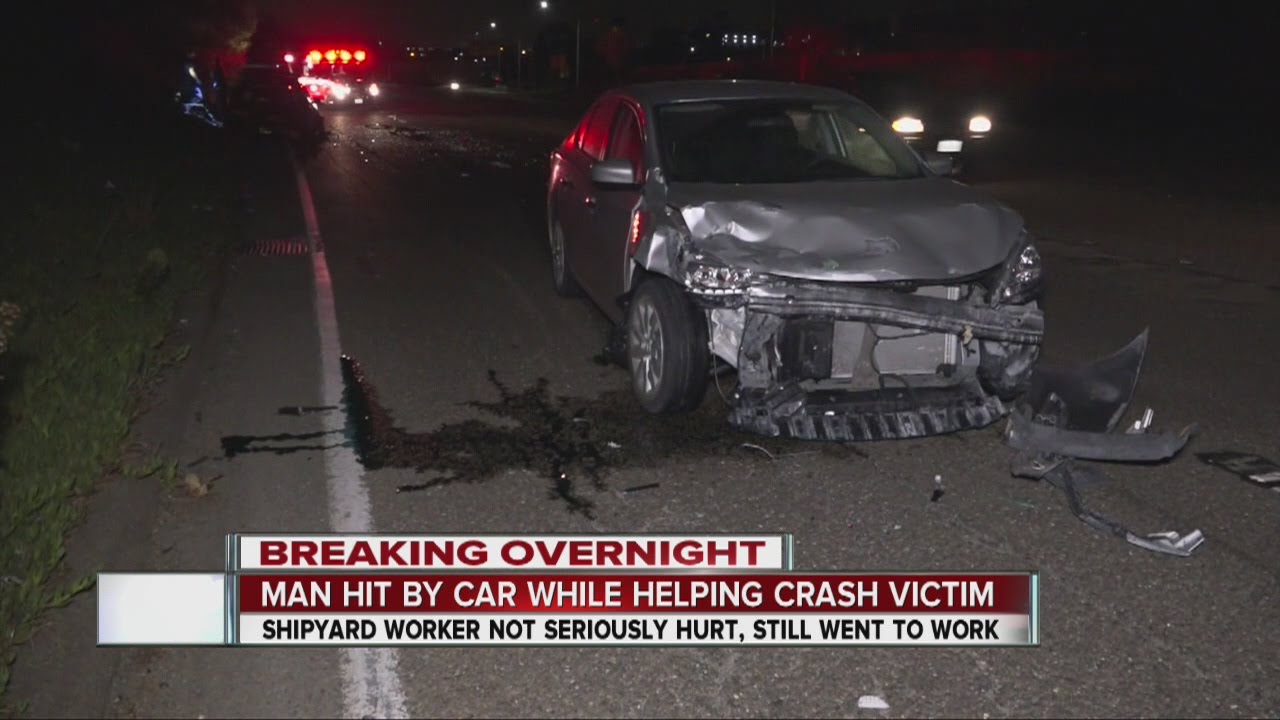 Good Samaritan struck by car while helping SR-94 crash victim - YouTube