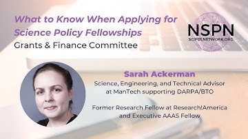 Science Policy Fellowships 101: How to Apply | National Science Policy Network - NSPN