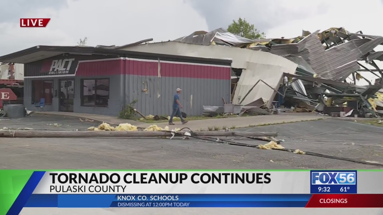 Tornado clean up efforts continue in Pulaski County ahead of more ...