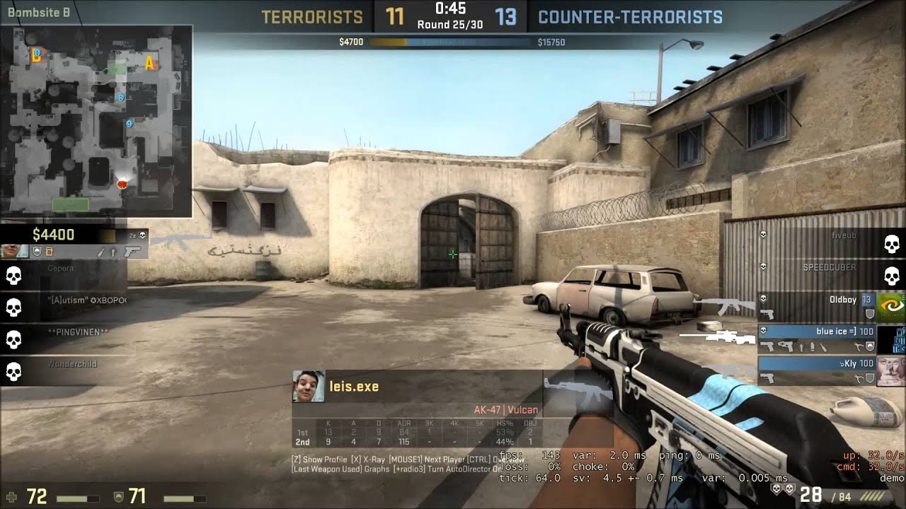 CS Go - 1v5 Ace clutch franson aka leis.exe