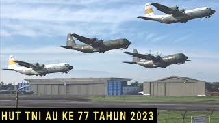 Perayaan HUT TNI AU Ke 77 Tahun 2023, Nonton Pesawat Militer Take Off Bandara Husein Sastranegara