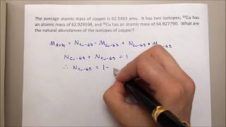Calcuation Isotope Natural Abundance