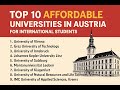 Top 10 Affordable Universities in Austria for International Students 2026