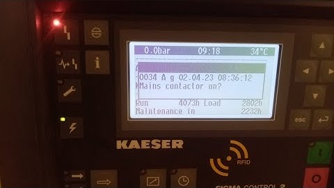 Mains contactor on ? (solution  video) Kaeser