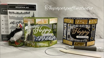 Half hexagonal pop up box card