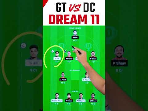GT vs DC Dream11 Team Today Prediction, DC vs GT Dream11, Gujarat Titans vs Delhi Capitals Dream11