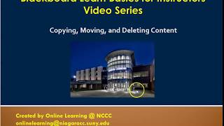 Copying Moving and Deleting Content in Blackboard