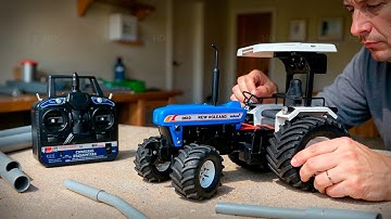 Man BUILDS an INCREDIBLE HANDMADE New Holland RC TRACTOR Using PVC by @mohitmalikk