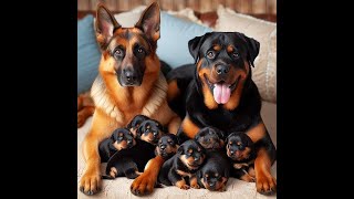 German Shepherd and Rottweiler from Friends to Parents